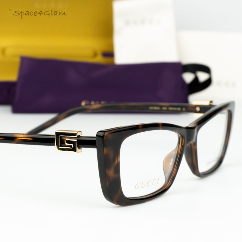 Gucci Women Eyeglasses Havana Demo Cat Eye GG1682O 003 BRAND NEW - Picture 3 of 9